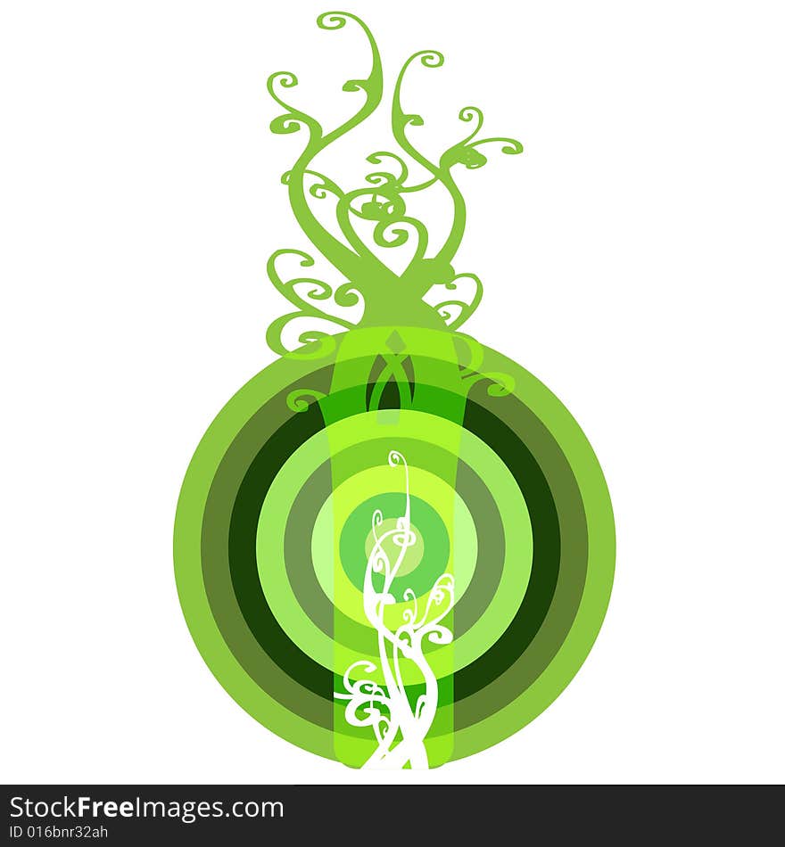 Interesting Eco Button Bullzeye Illustration Vector