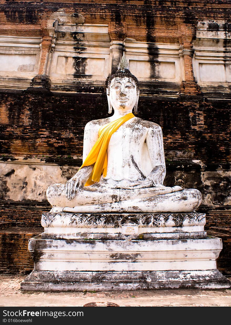 Thailand Religious buddha sculpture covered with golden cloth. Thailand Religious buddha sculpture covered with golden cloth