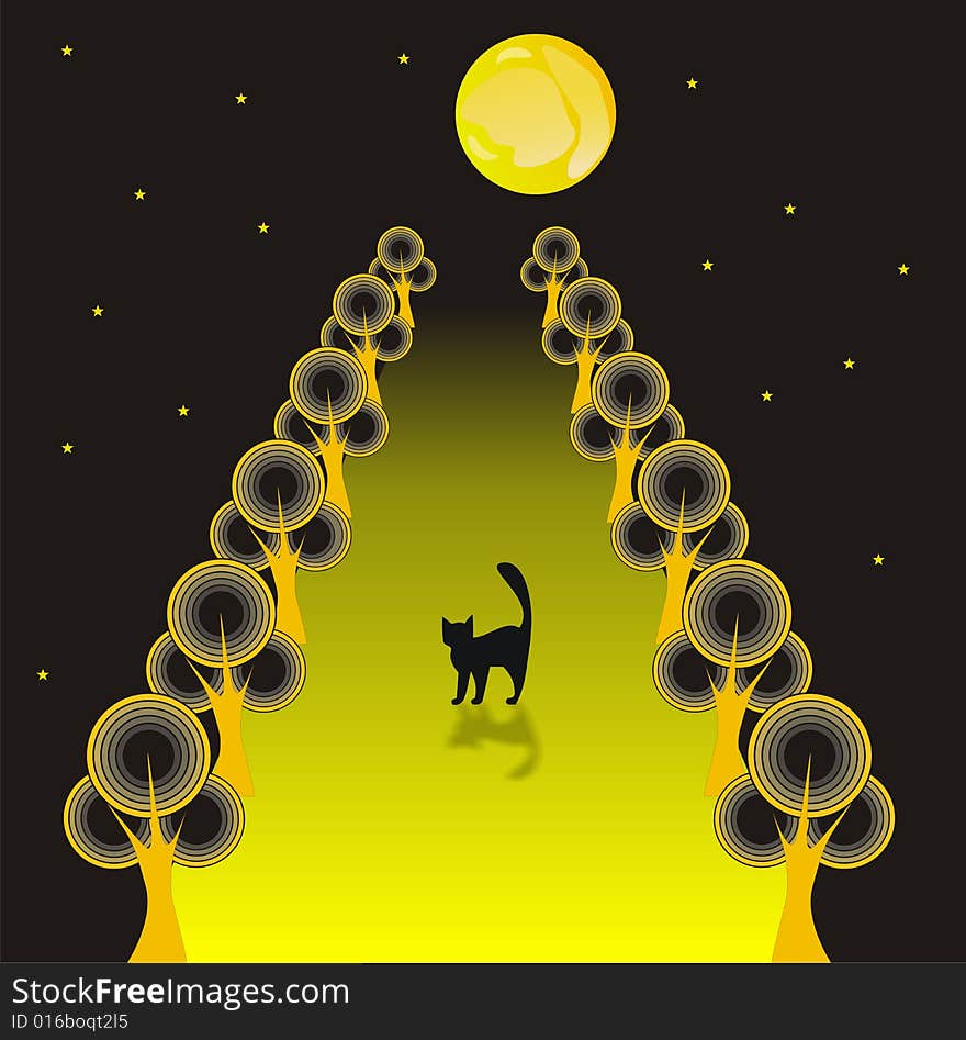 Illustration in two colors - black and yellow.Vector format is also available. Illustration in two colors - black and yellow.Vector format is also available