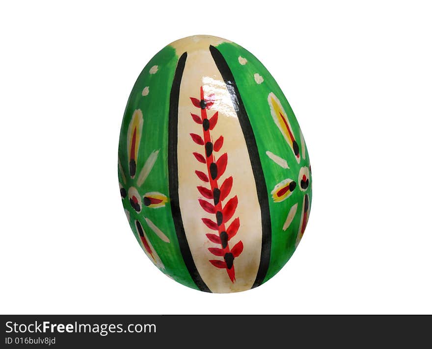 Colorful hand made easter egg