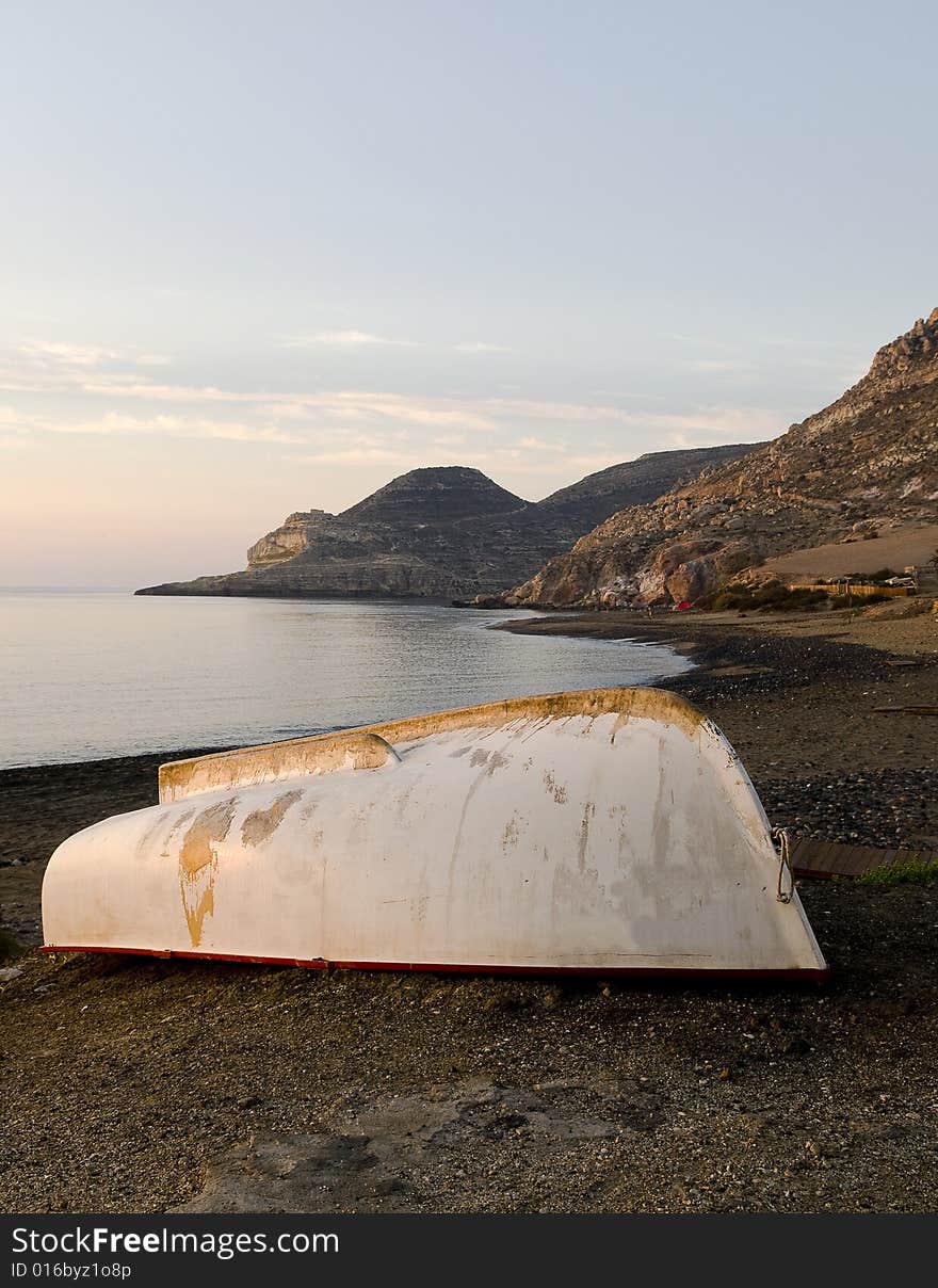 Sunrise over a bay in Spain