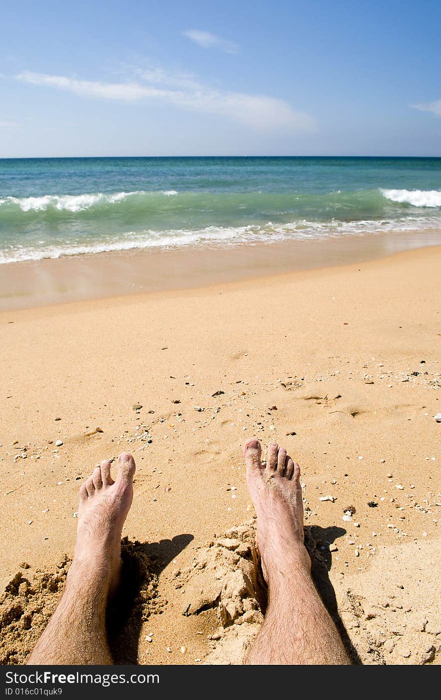 Relaxing on the beach