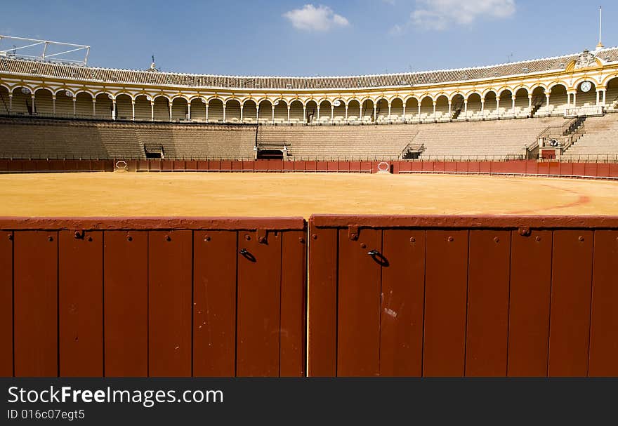 Bullfighting arena in spain in andalusia