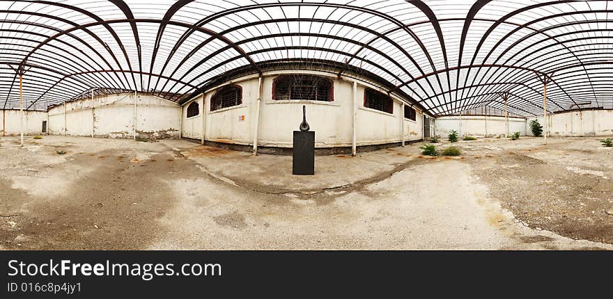 Prison cell shot for virtual reality. Prison cell shot for virtual reality