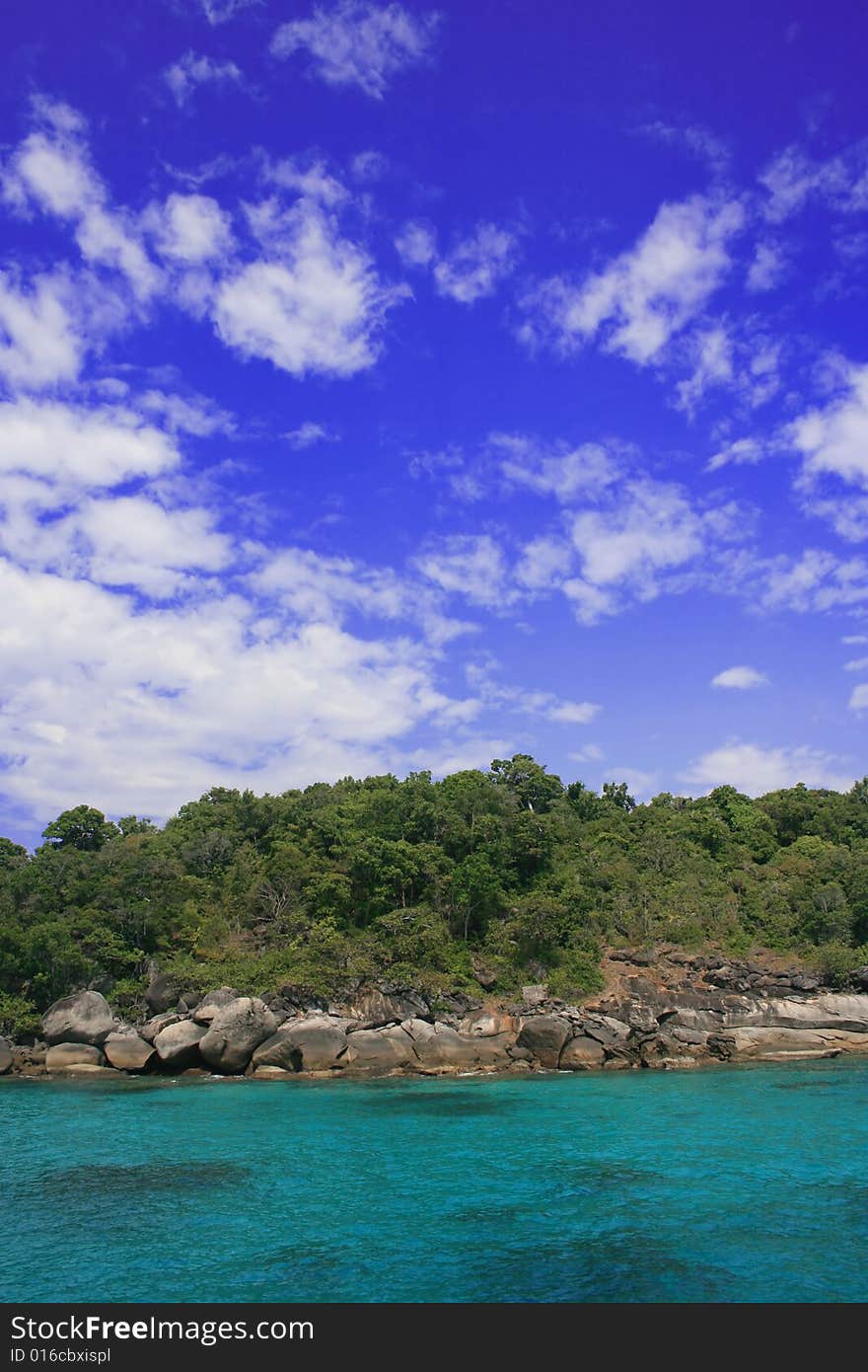 The Similan Islands, West of Khao Lak in Thailand, are composed of nine uninhabited granite islands washed by a clear blue tropical ocean and blessed with some of the world's finest beaches. The Similan Islands, West of Khao Lak in Thailand, are composed of nine uninhabited granite islands washed by a clear blue tropical ocean and blessed with some of the world's finest beaches