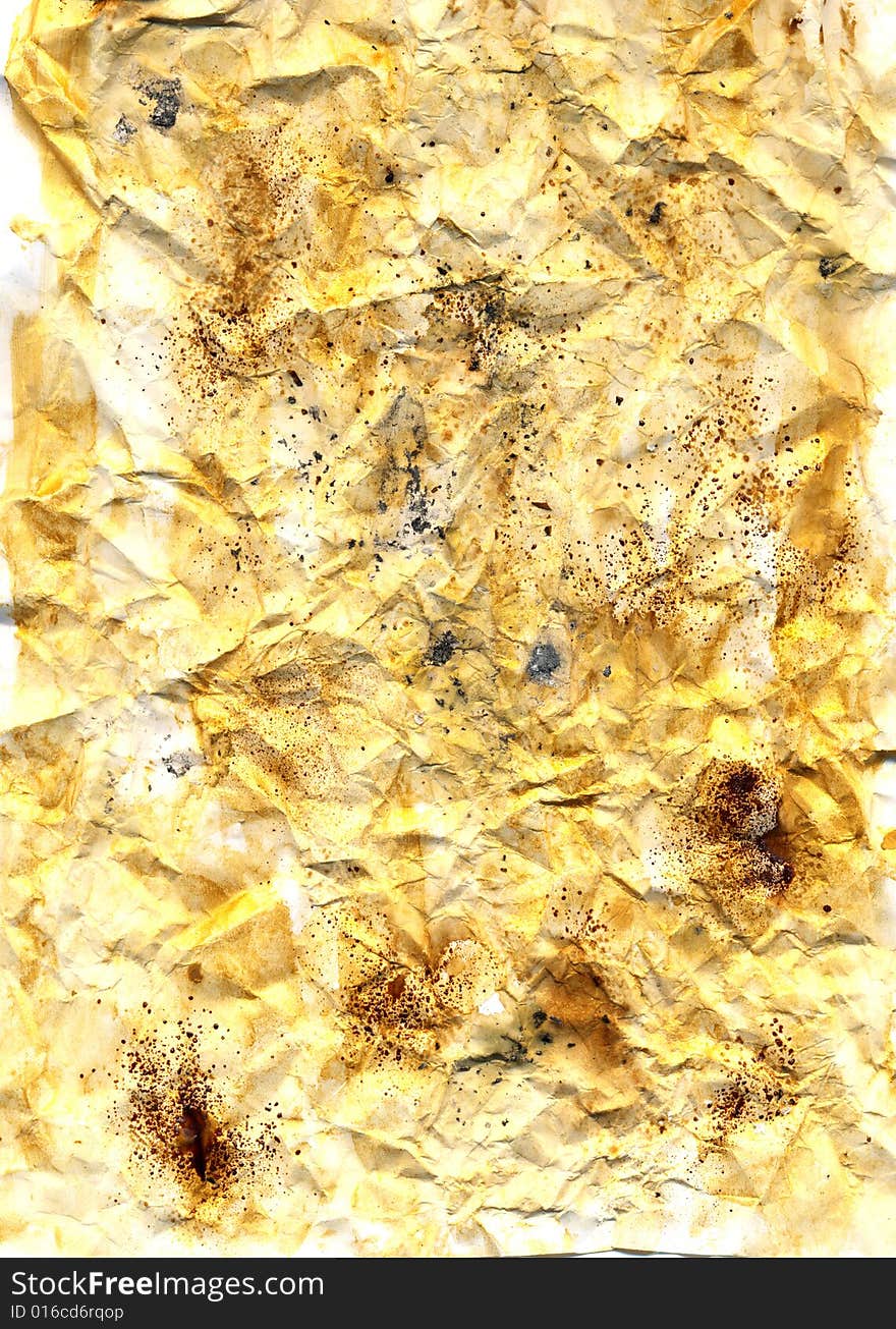 Texture of an old crushed paper