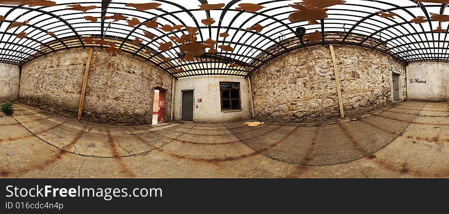 Prison cell shot for virtual reality. Prison cell shot for virtual reality