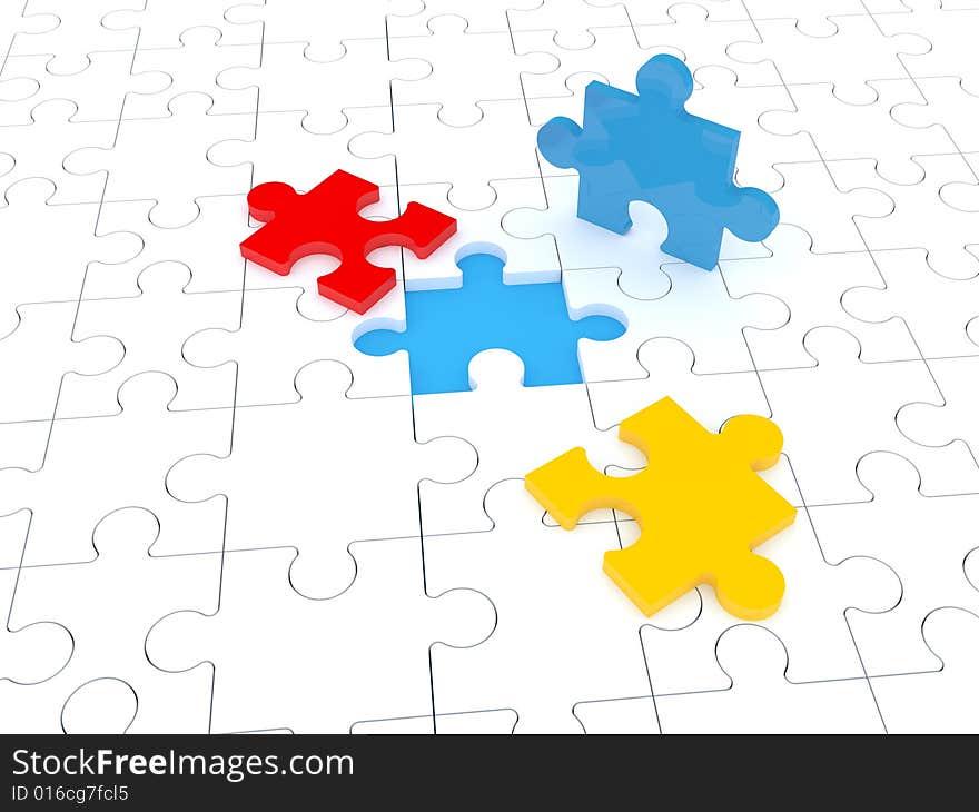 Missing puzzle representing solution, teamwork and success. Missing puzzle representing solution, teamwork and success.