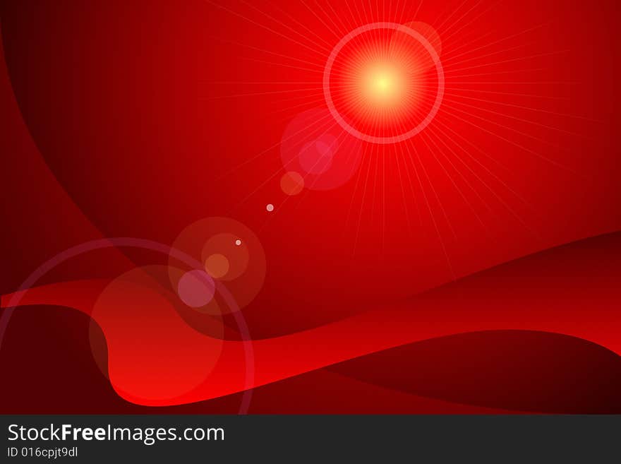 Vector illustration of Red Flare