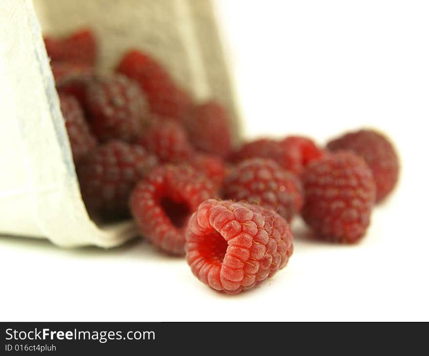 Raspberry in zoom fresh fruits in zoom