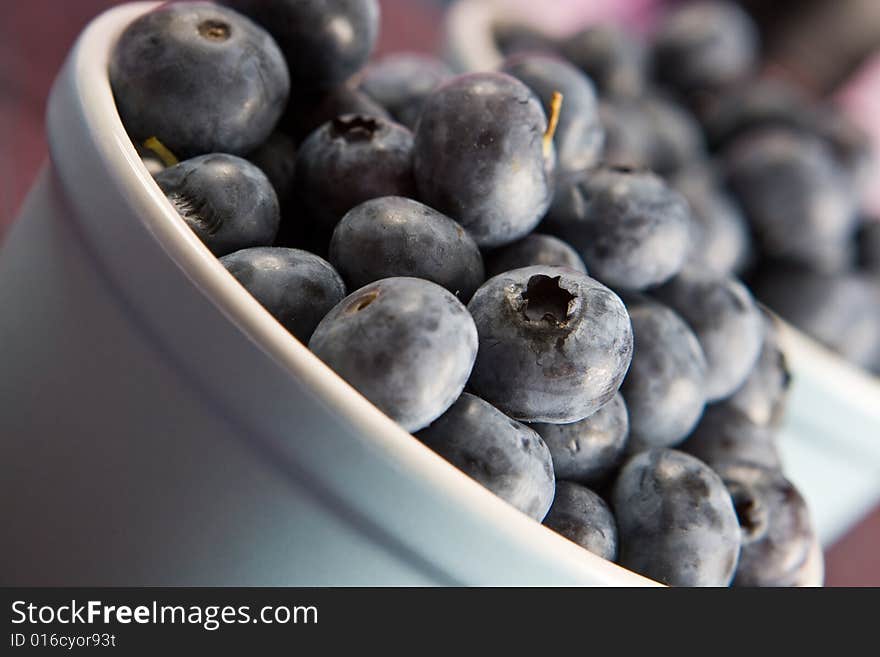 Close up of fresh blueberries