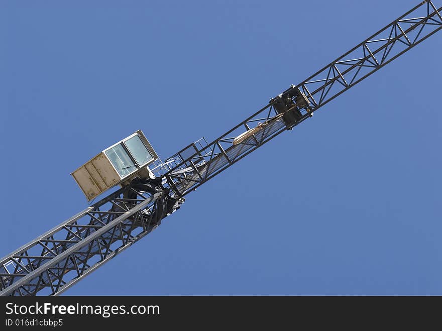 Under construction. Building under construction, with crane