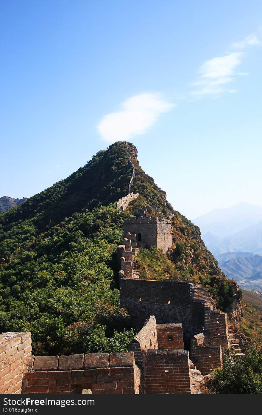 The Simatai Great Wall is celebrated for its steepness, queerness and intactness. The main tourist attractions include the Stairway to Heaven, the Fairy Tower, the Heaven Bridge and the Wangjinglou Tower. In order to reach the Fairy Tower, tourists must climb the 85 degree slope Stairway to Heaven which is about 100 meters (328 feet) long and allows only one person to pass. Legend has it that the Fairy Tower was transformed from an antelope and that once the Lotus Flower Fairy lived there, hence its name. On the tower, there are some marble arches carved with lotus patterns.