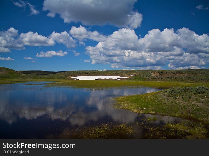 A calm day in Yellowstone National Park. A calm day in Yellowstone National Park