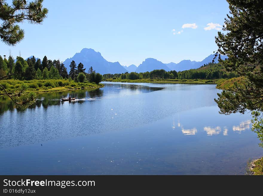 The Oxbow Bend Turnout Area in Grand Teton National Park. The Oxbow Bend Turnout Area in Grand Teton National Park