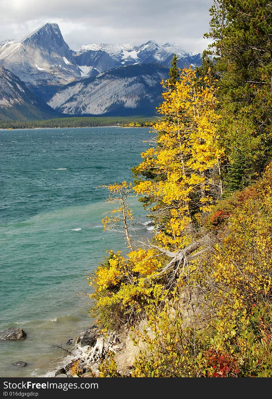 View of Upper Lake at Kananaskis Country Alberta Canada. View of Upper Lake at Kananaskis Country Alberta Canada