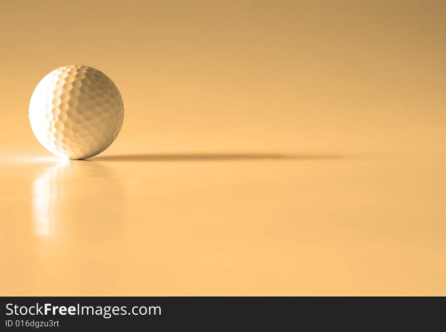 Closeup of golfball with dark shadows. Closeup of golfball with dark shadows