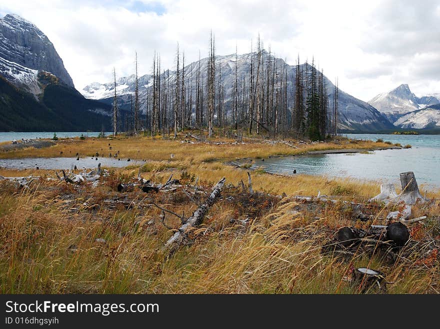 Upper Lake at Kananaskis Country Alberta Canada