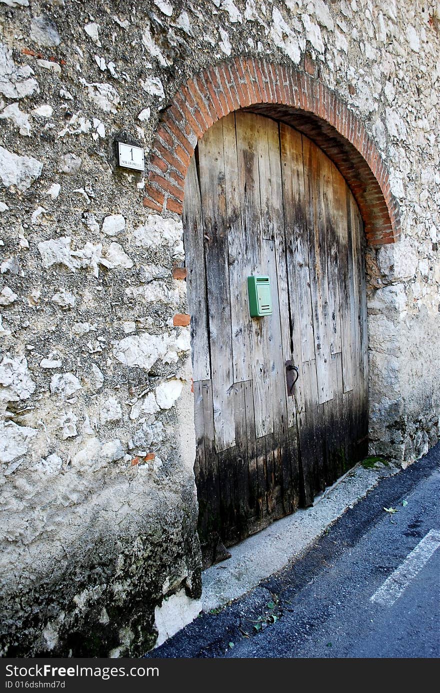 Old wood door