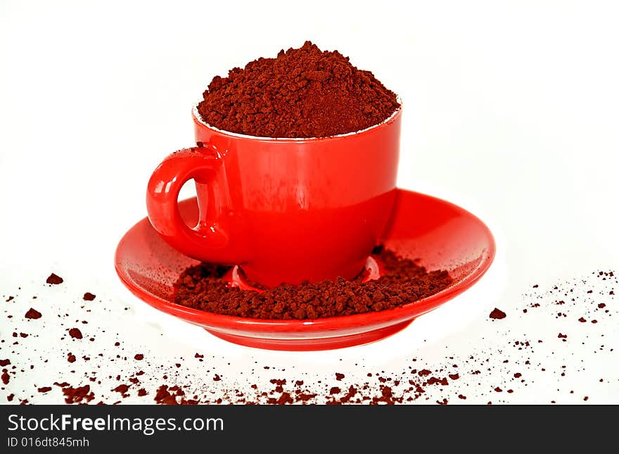 Cup of instant coffee