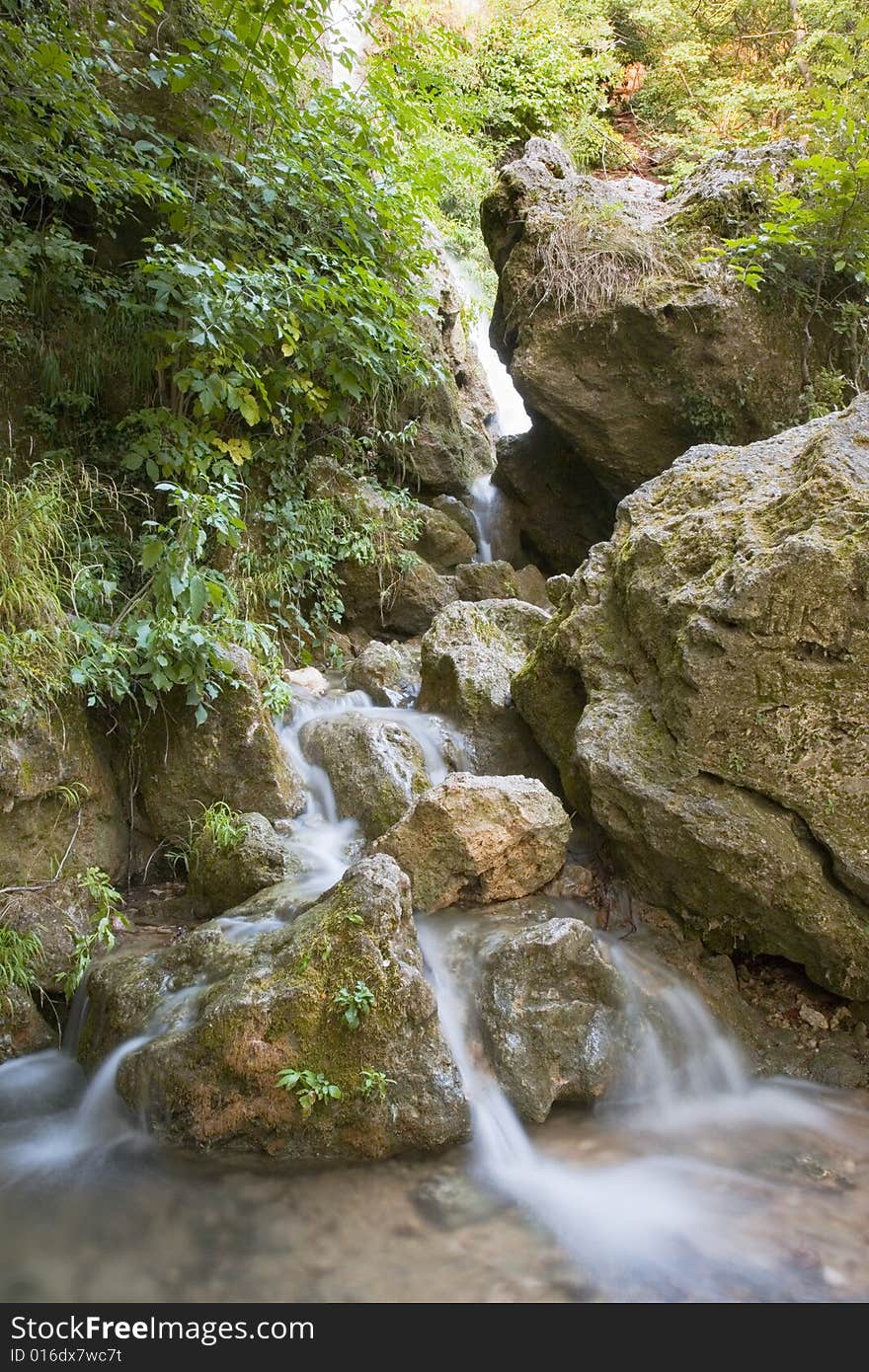 Waterfall In Forest