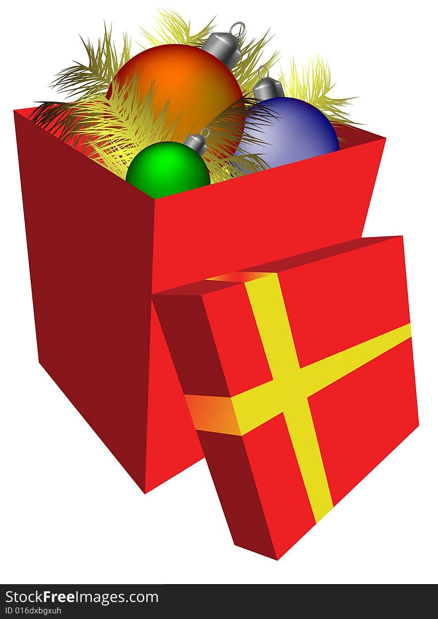 Gift Box With Decorations