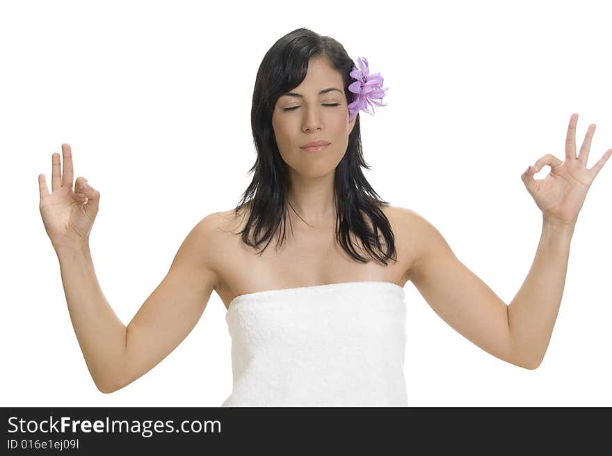 Woman showing ok sign