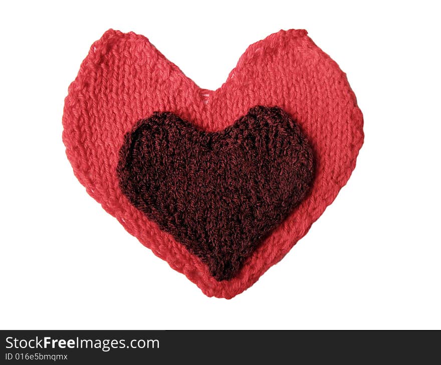 Two Knitted Hearts