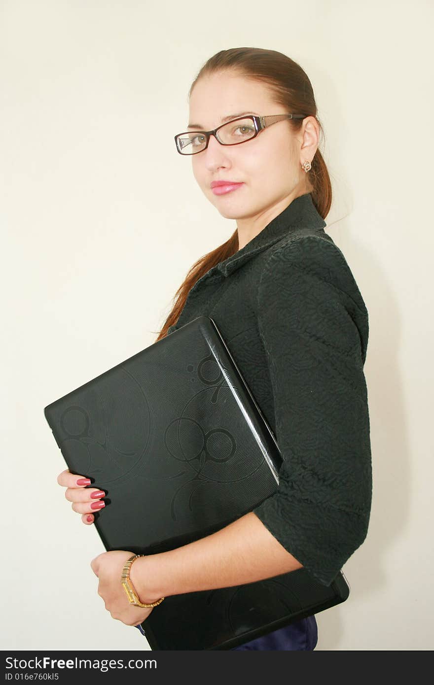 Business woman with a notebook