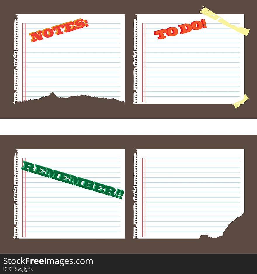 Lined Paper with to do list memo