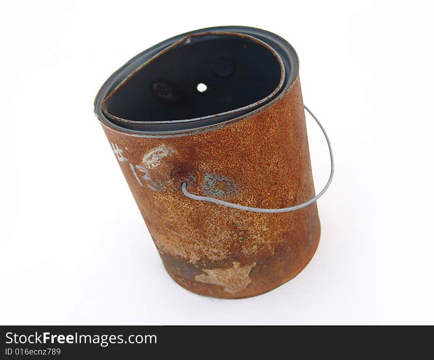 Rusty paint can