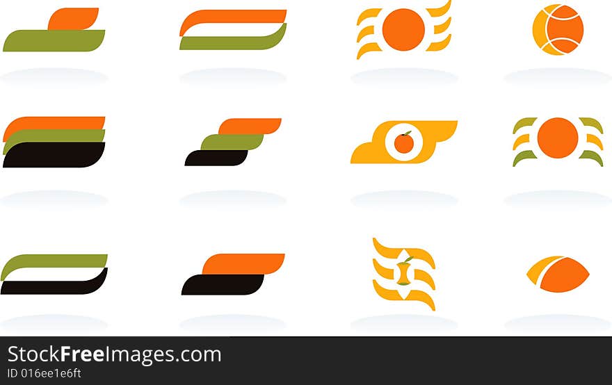 A set of vector symbols for creative design. A set of vector symbols for creative design