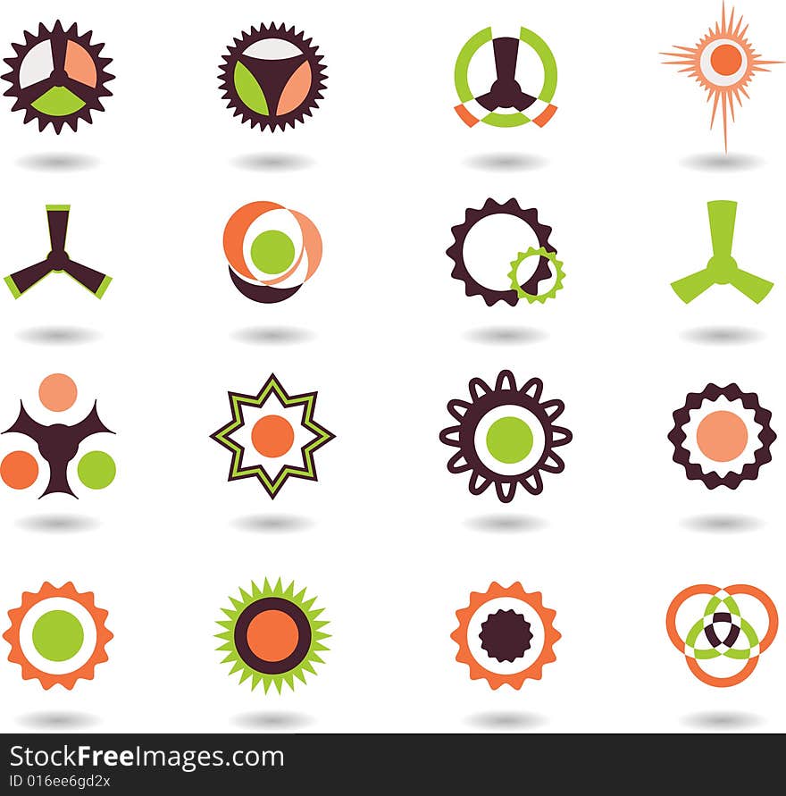 A set of  symbols for creative design. A set of  symbols for creative design