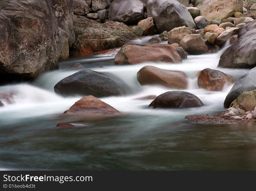 Beautiful ghyll in the river