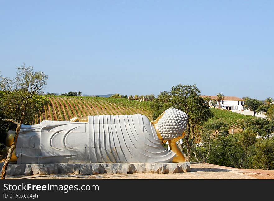 Buddha in the garden for orient in Qta. Of Loridos, Bombarral, Portugal. Buddha in the garden for orient in Qta. Of Loridos, Bombarral, Portugal