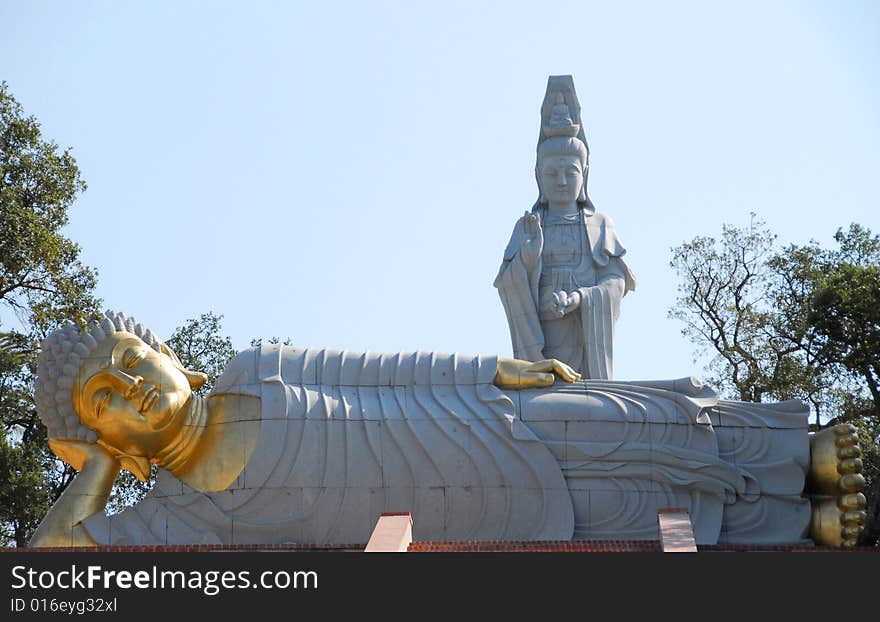 Buddha in the garden for orient in Qta. Of Loridos, Bombarral, Portugal. Buddha in the garden for orient in Qta. Of Loridos, Bombarral, Portugal