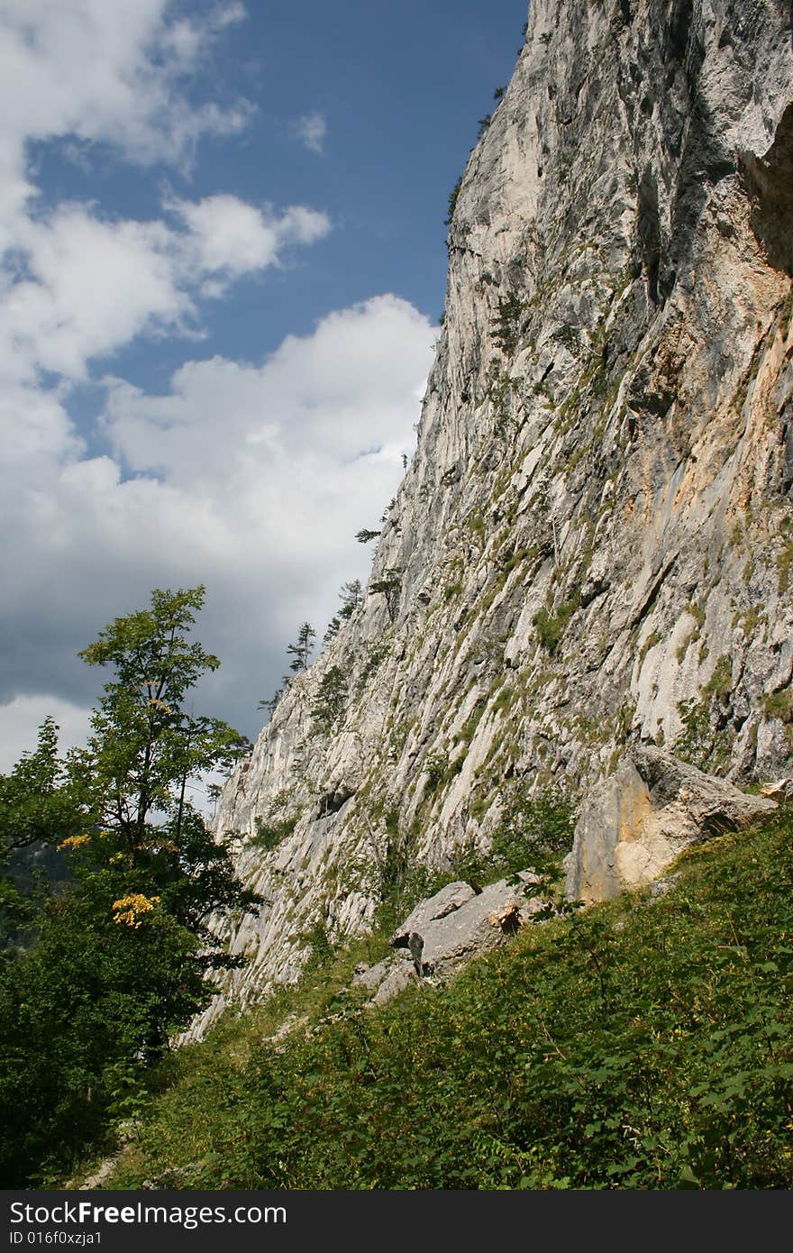 White calcite rock in Austria