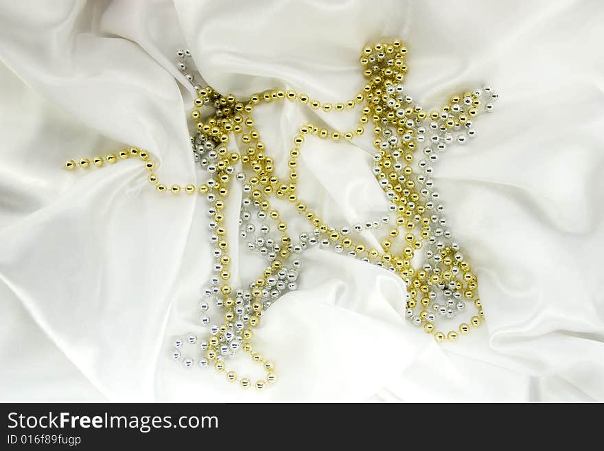 Beads On White Silk