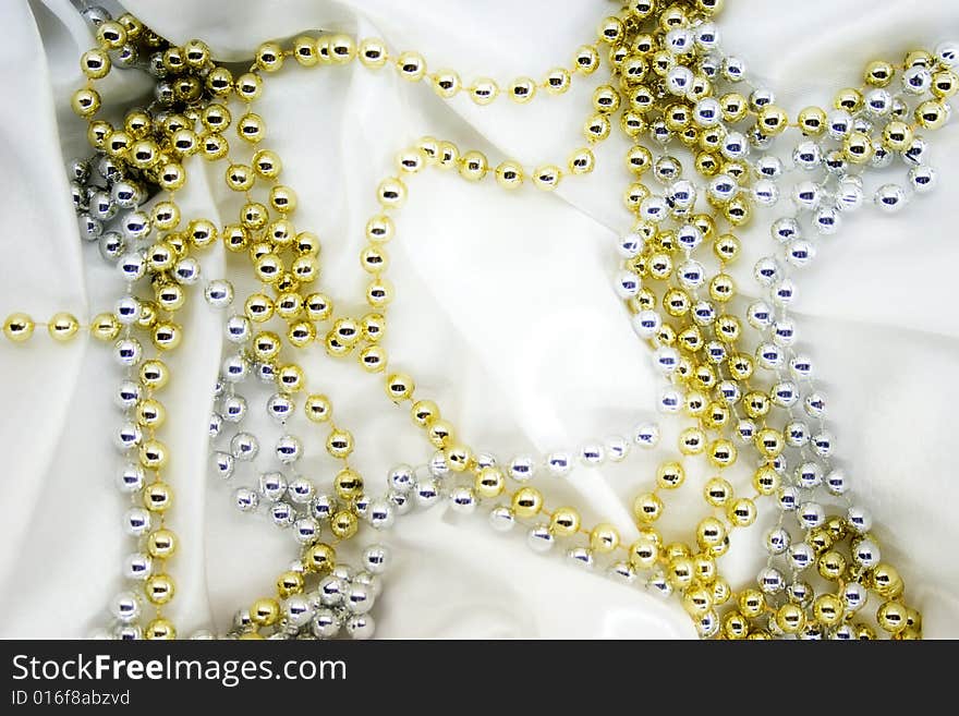 Beads On White Silk