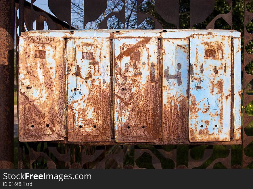 Old Rusty Mailboxes