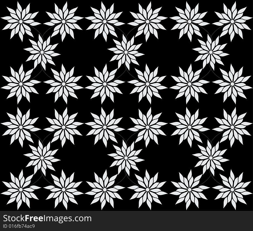 Seamless background from a white flowers