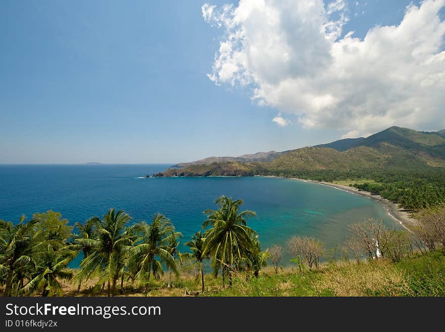 Photo of a beautiful beach in the sun. Photo of a beautiful beach in the sun