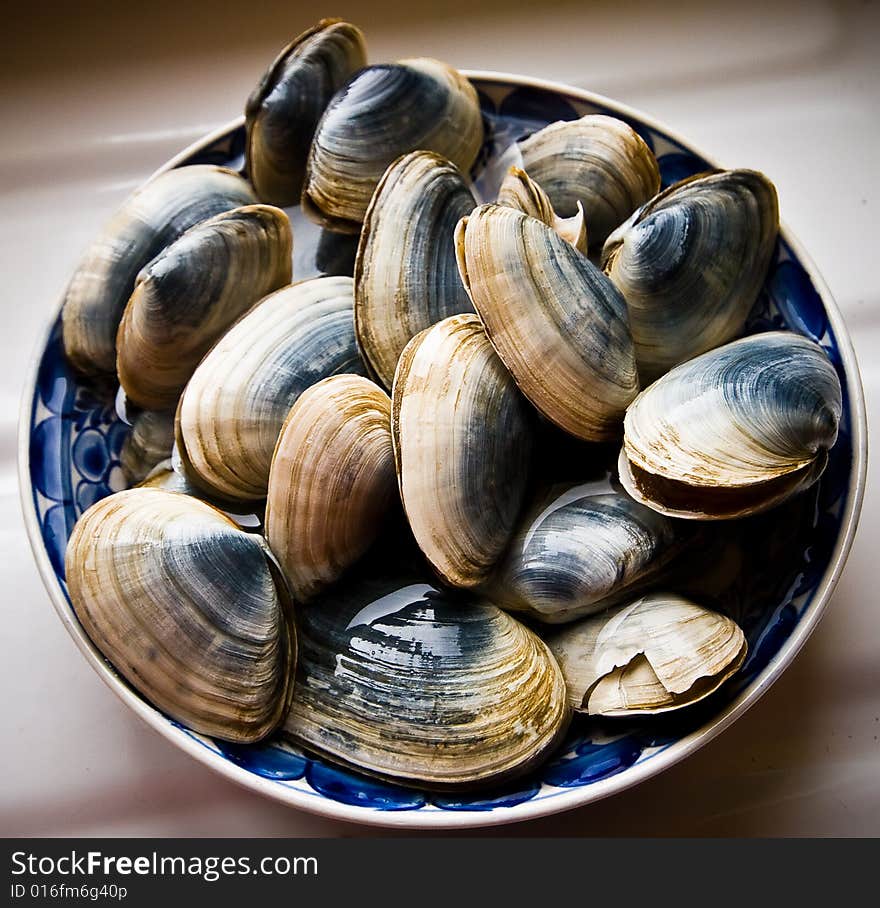 A bowl of fresh cockle directly from the sea