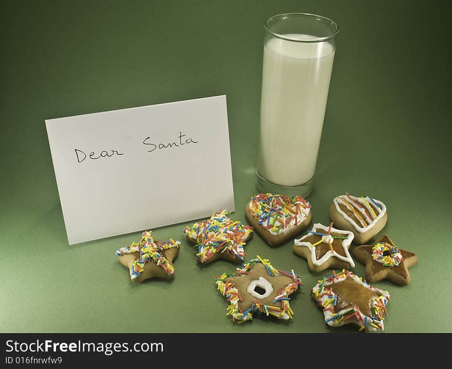 Cookies, milk and a letter to Santa