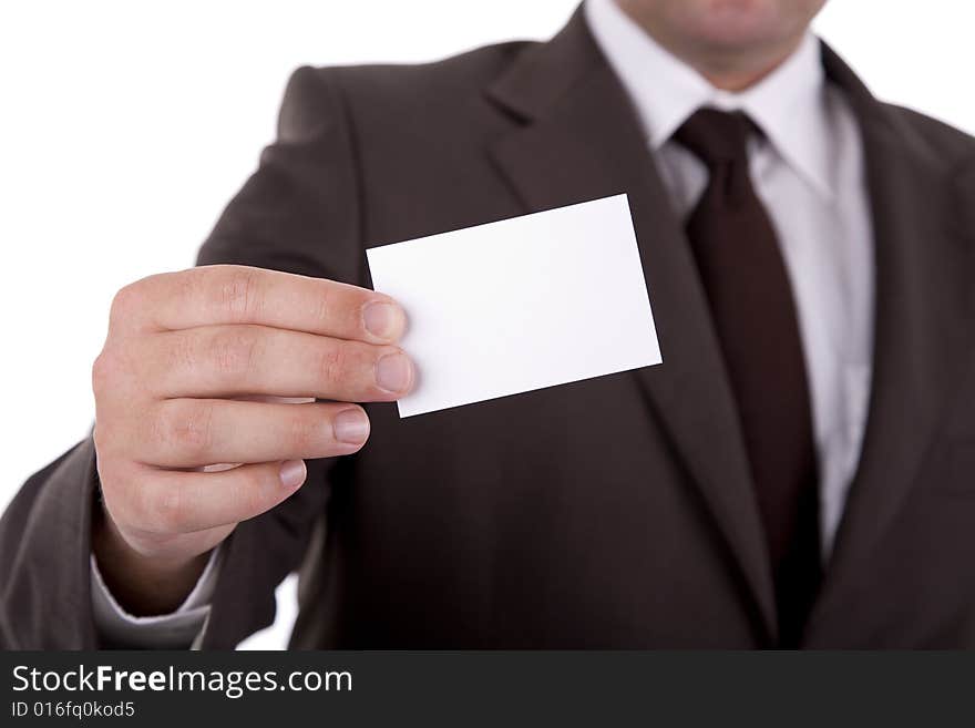 Businessman Showing Card