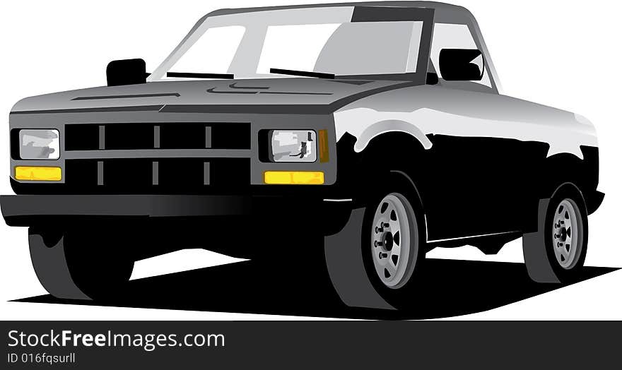 A black truck  ilustration