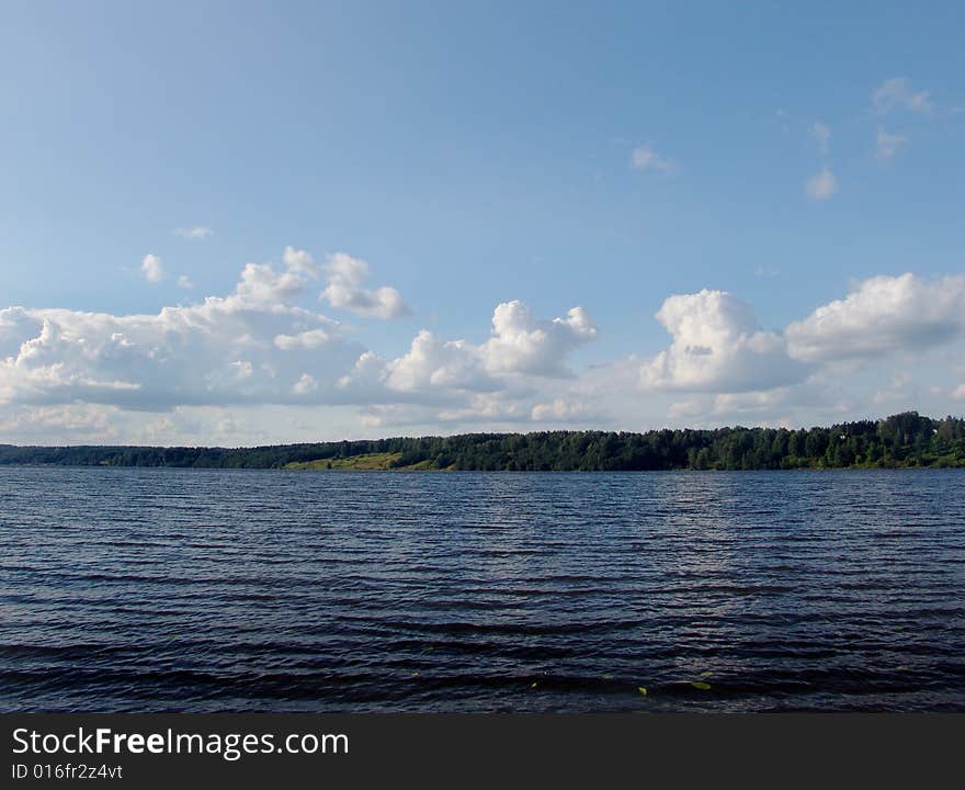 A view of the Volga river in Russia. A view of the Volga river in Russia