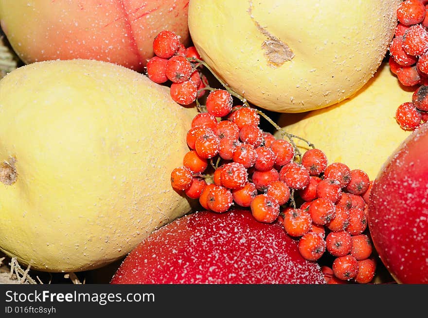 Frosted fruits