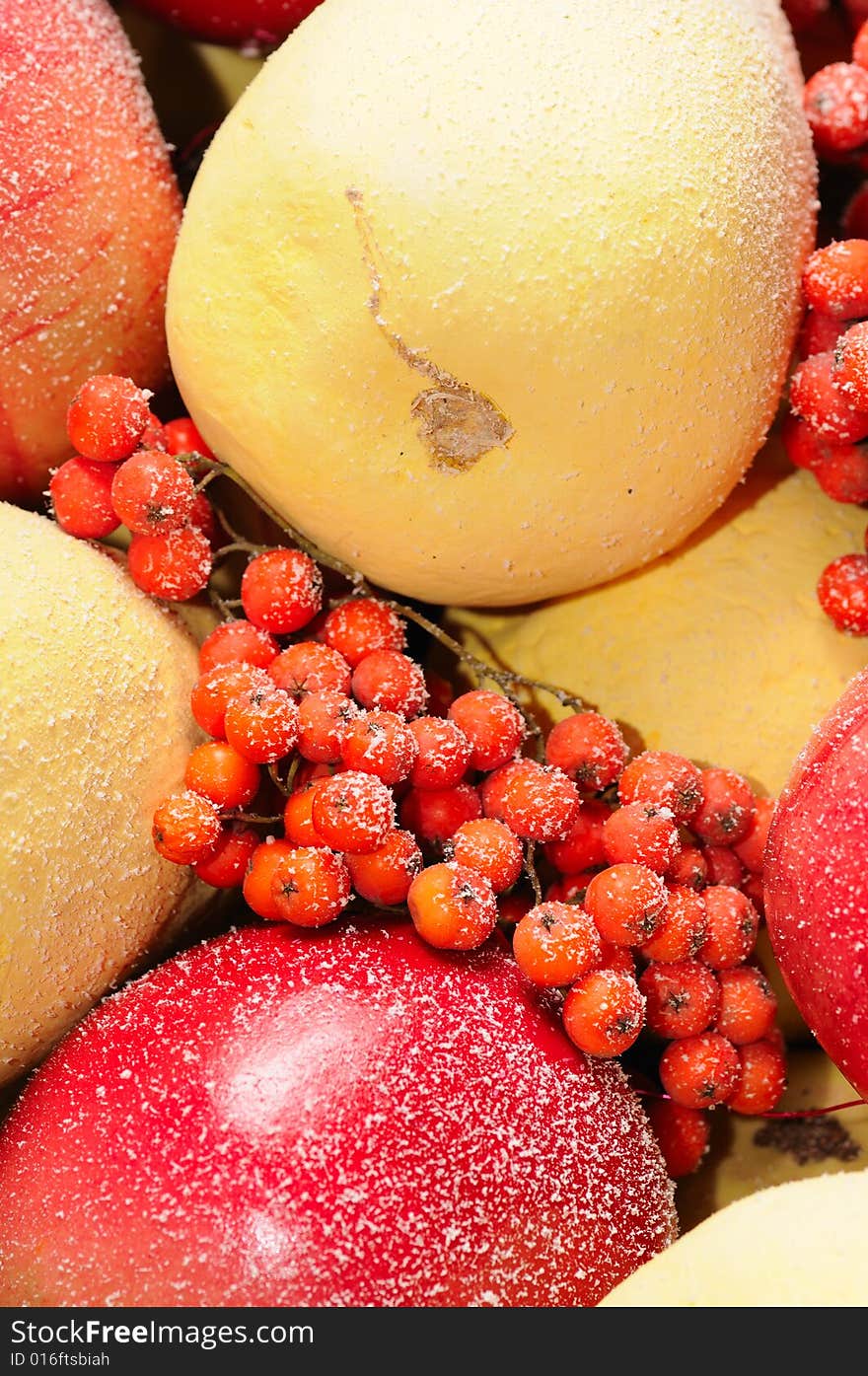 Frosted fruits