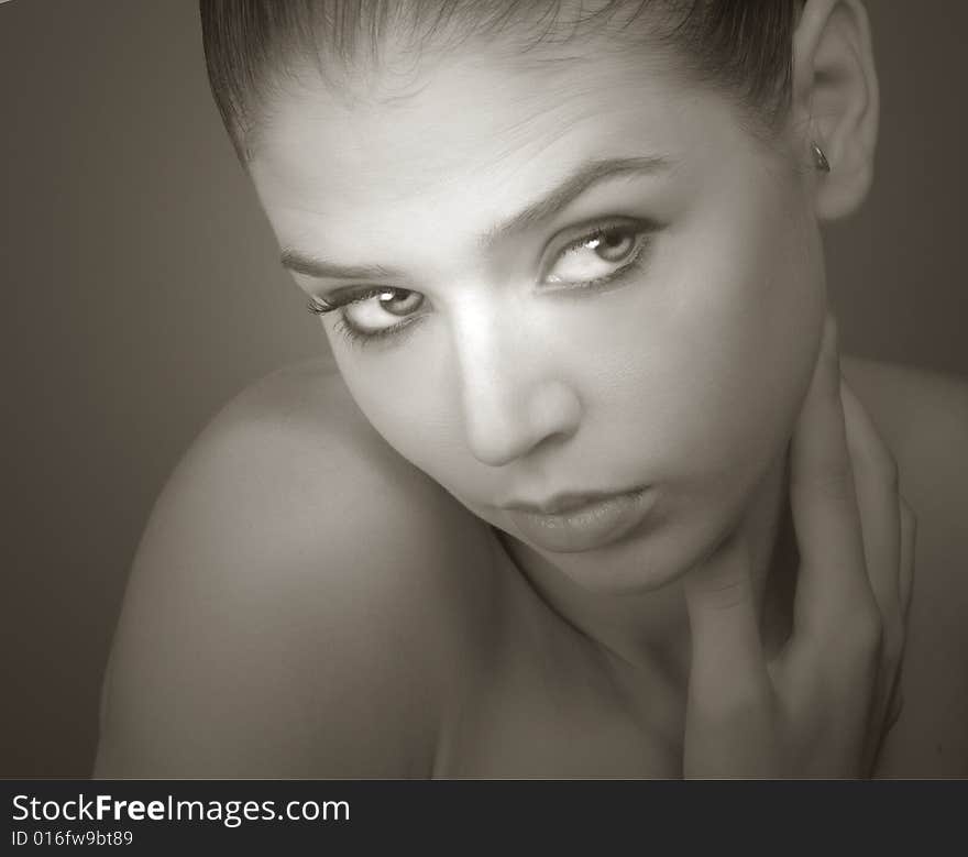 Beautiful Black and white Image of Glamour model. Beautiful Black and white Image of Glamour model